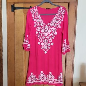 Pink Bollywood Inspired Poolside Coverup